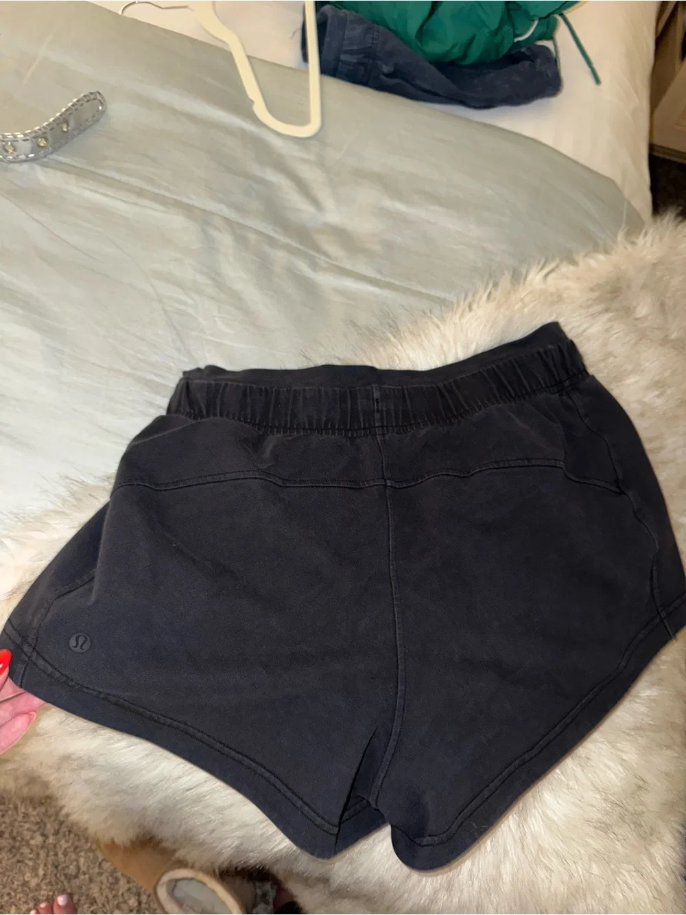 Lululemon inner glow Women’s Black Drawstring Lounge Shorts
